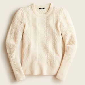 J. Crew Stretch Wool Cable-knit Crewneck Sweater - Style BB408 - NWT